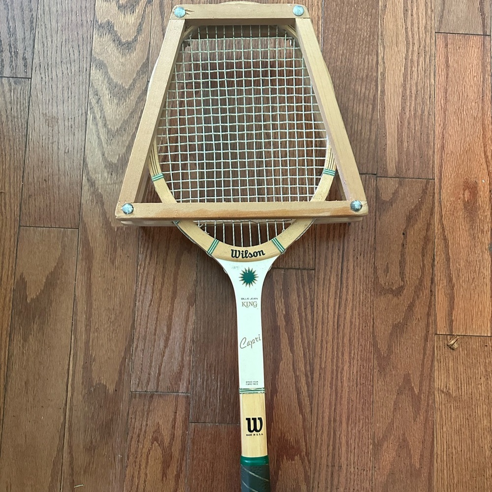 Vintage Billie Jean King Capri Wooden Wilson Tennis Racquet